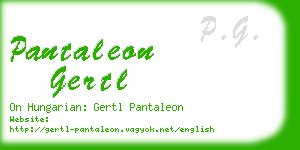 pantaleon gertl business card